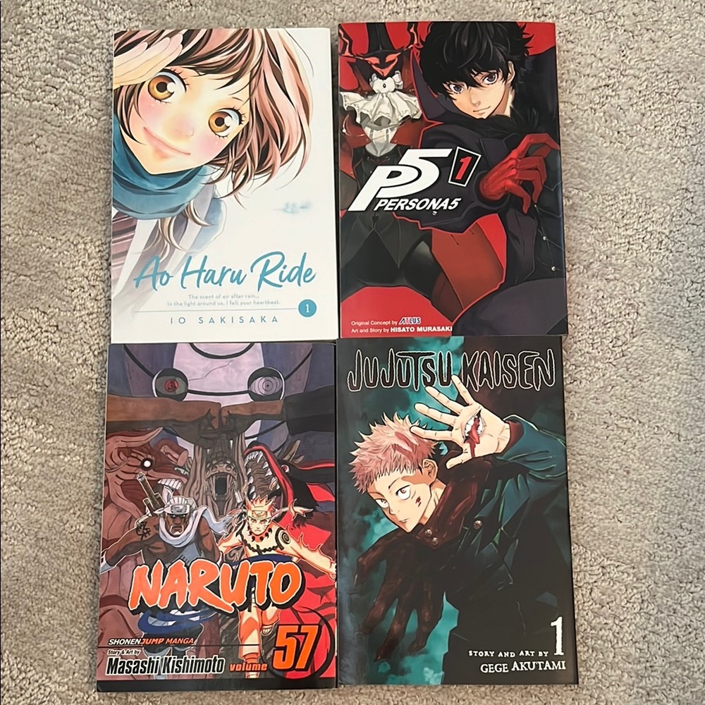Manga Collection: Ao Haru Ride, Persona 5, Naruto, Jujutsu Kaisen